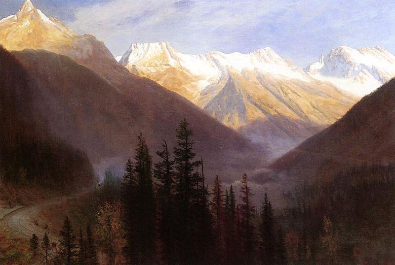 Albert Bierstadt Sunrise at Glacier Station